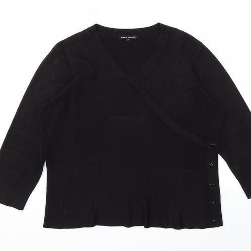 Debbie Morgan Womens Black   Pullover Jumper Size L
