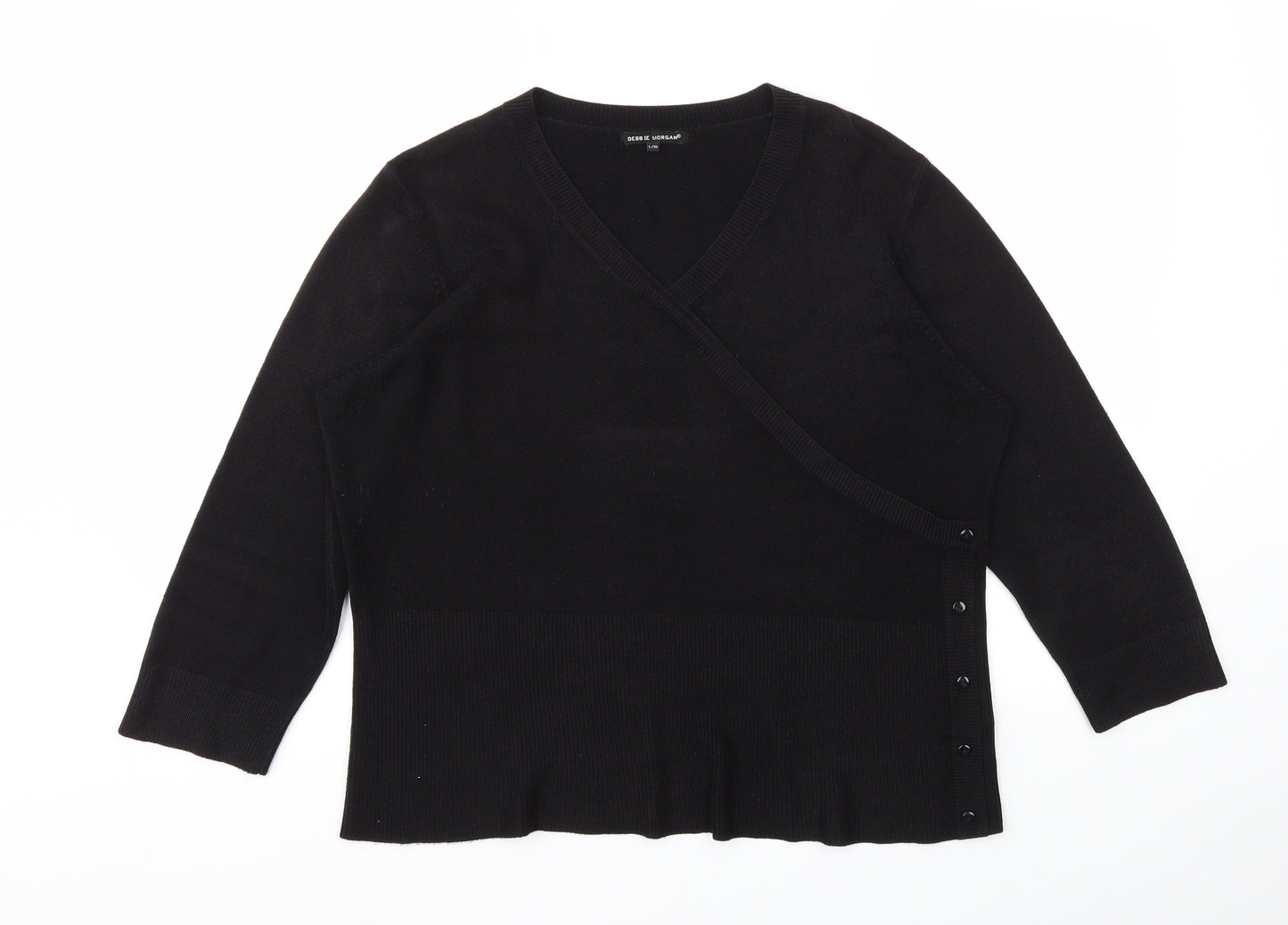 Debbie Morgan Womens Black   Pullover Jumper Size L