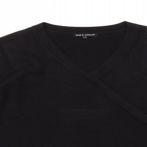 Debbie Morgan Womens Black   Pullover Jumper Size L