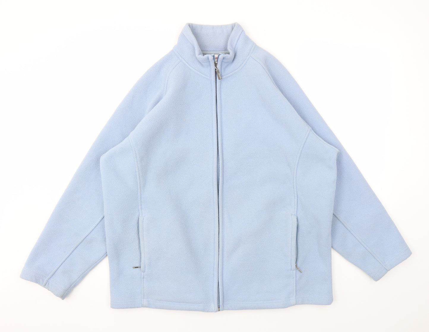 Bonmarché Womens Blue Houndstooth  Full Zip Jumper Size L