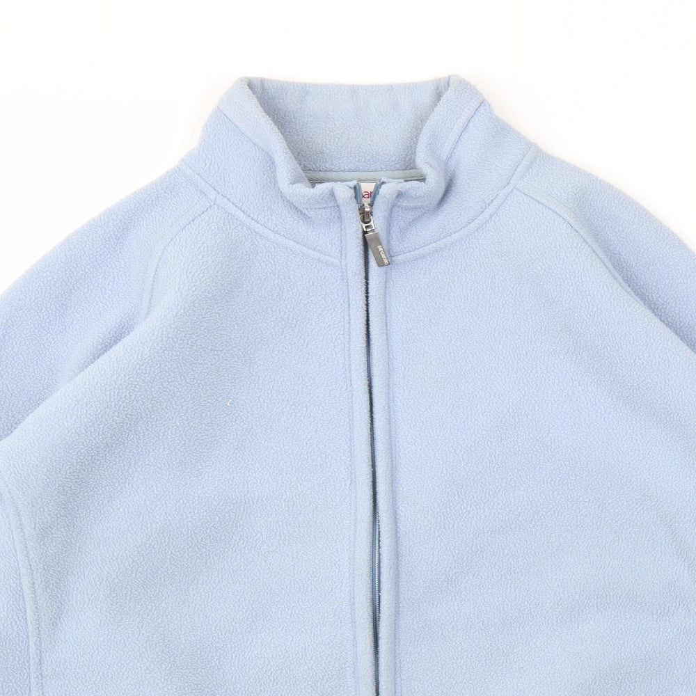 Bonmarché Womens Blue Houndstooth  Full Zip Jumper Size L