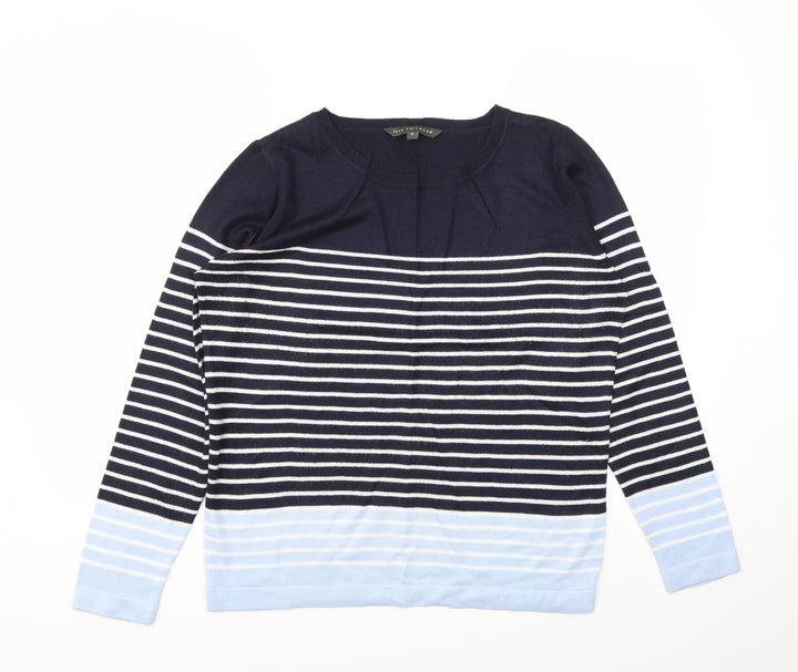 Bonmarché Womens Blue Striped Pullover Jumper Size 12