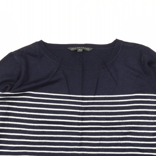 Bonmarché Womens Blue Striped  Pullover Jumper Size 12