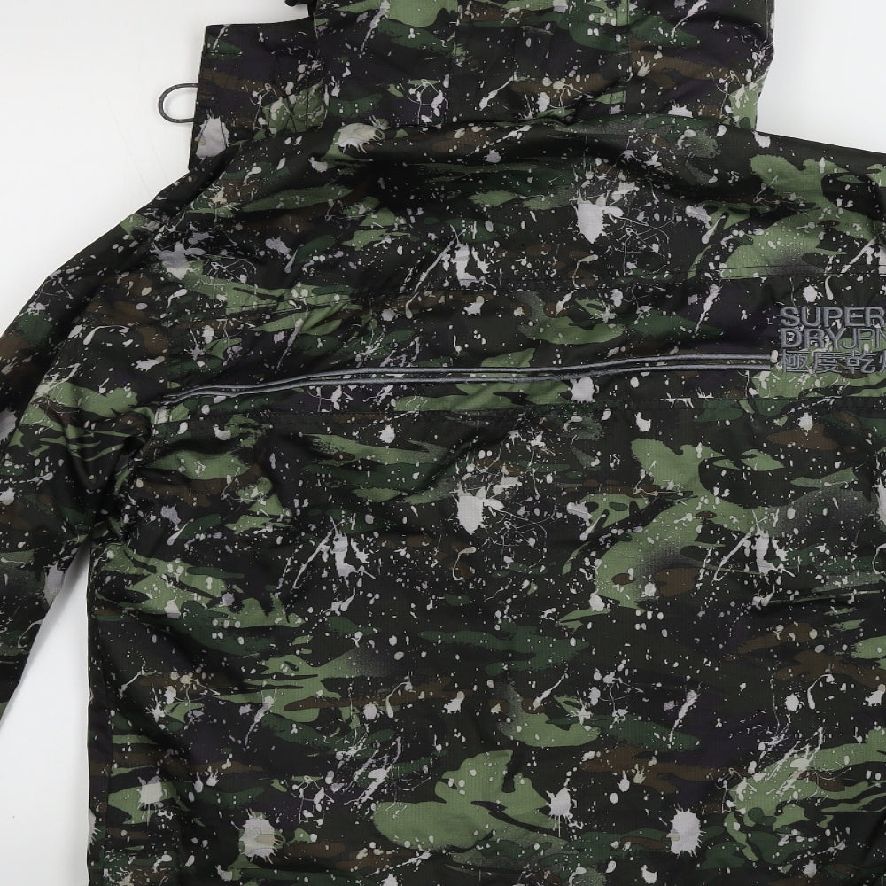 Superdry Mens Green Camouflage  Jacket Coat Size S