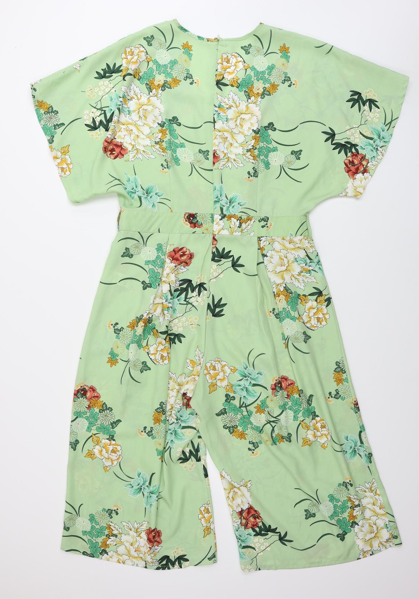Primark  Womens Green Floral  Jumpsuit One-Piece Size 14