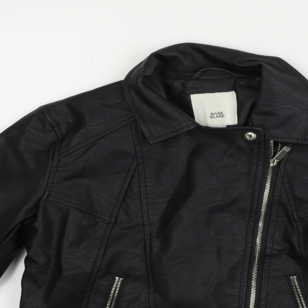 River Island  Girls Black   Jacket Coat Size 9-10 Years