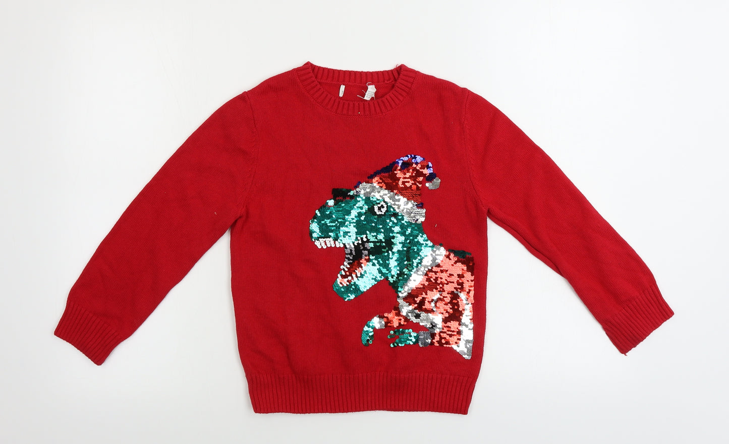 H&M  Boys Red   Pullover Jumper Size 6-7 Years