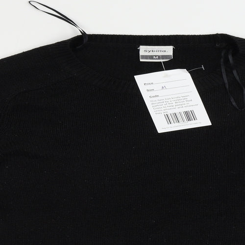 Sybilla  Womens Black   Pullover Jumper Size M