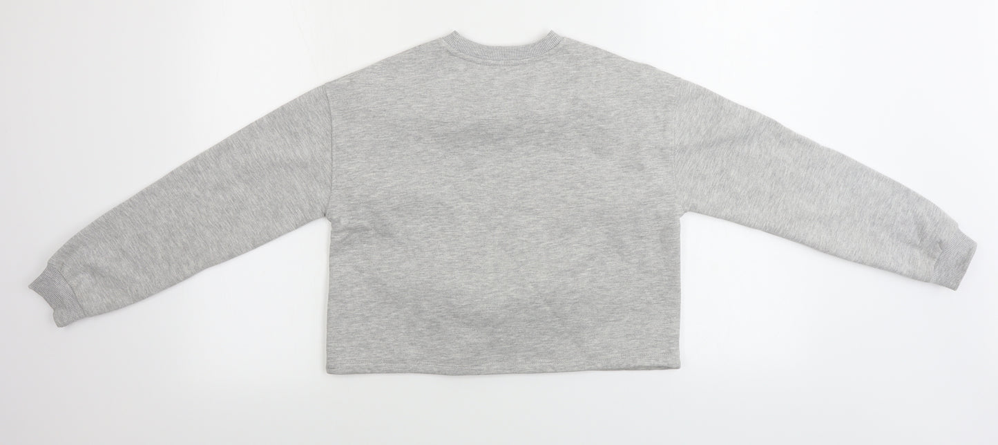 Lipsy  Girls Grey   Pullover Jumper Size 9-10 Years