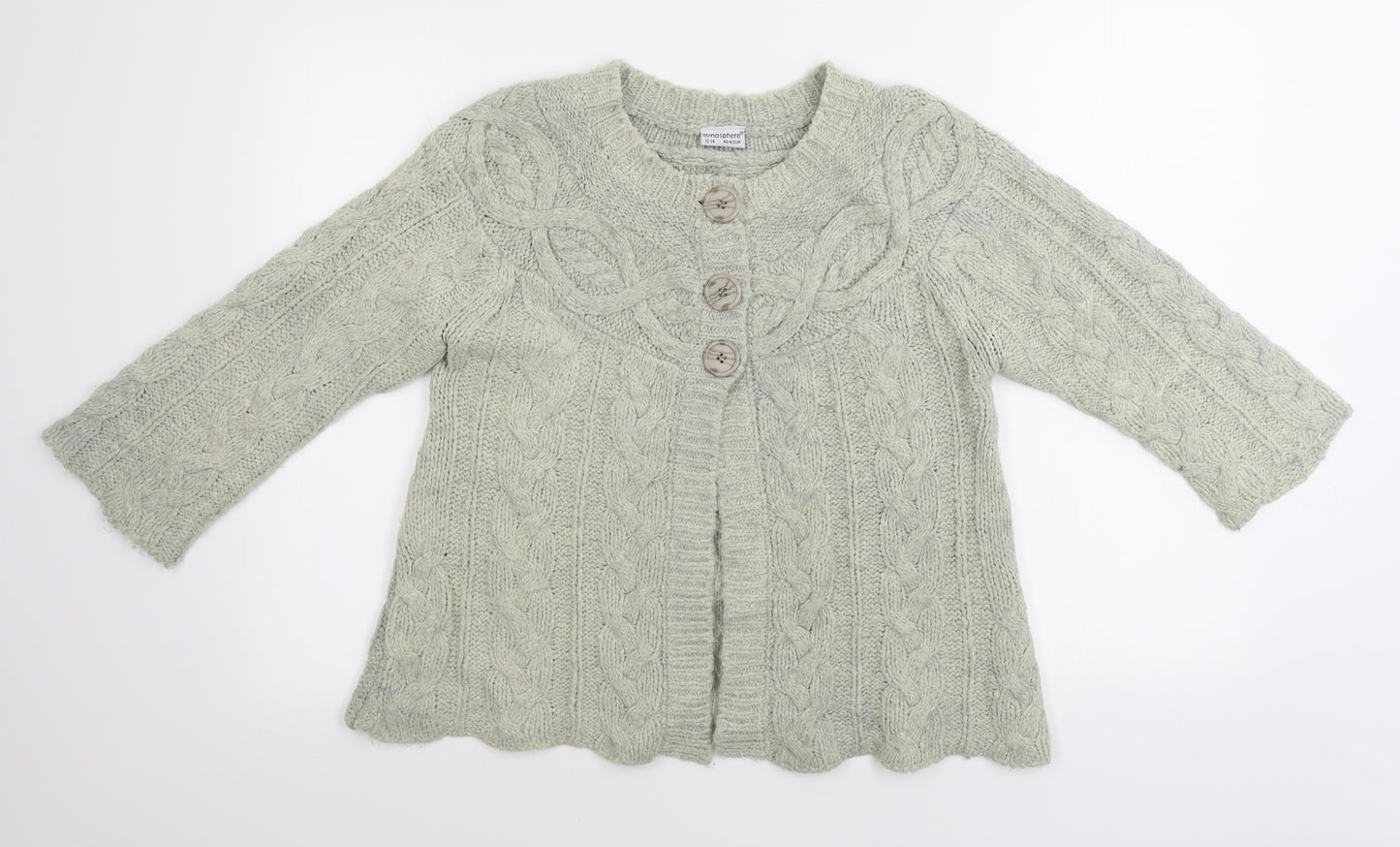 Atmosphere  Womens Grey   Cardigan Jumper Size 12