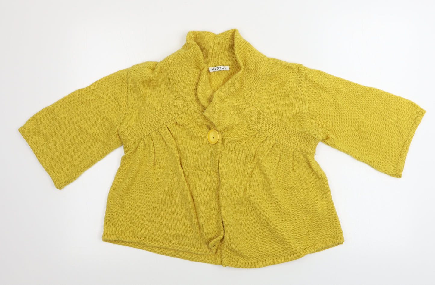 George  Womens Yellow   Cardigan Jumper Size 12
