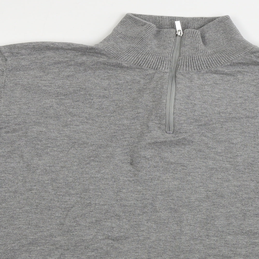 George  Mens Grey   Henley Jumper Size M