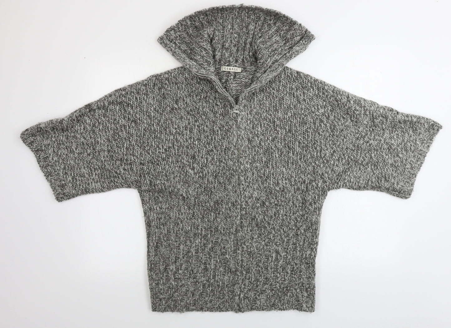 George  Womens Grey   Full Zip Jumper Size 10