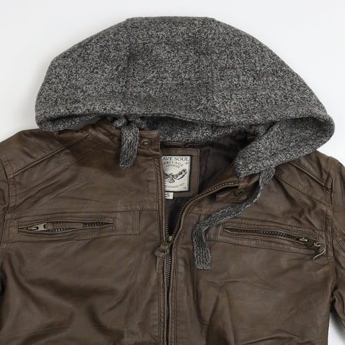 Brave Soul  Mens Brown   Jacket Coat Size S