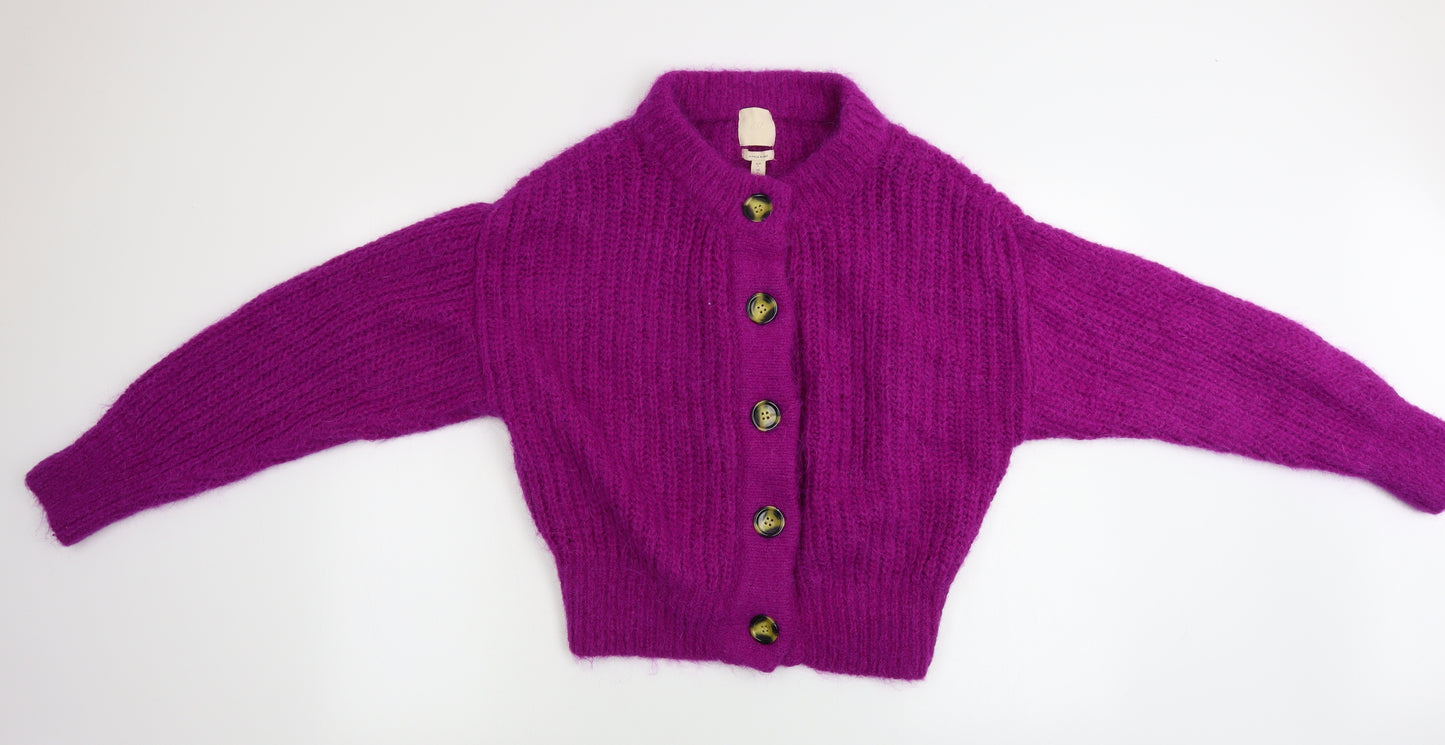 H&M  Womens Purple   Cardigan Jumper Size L