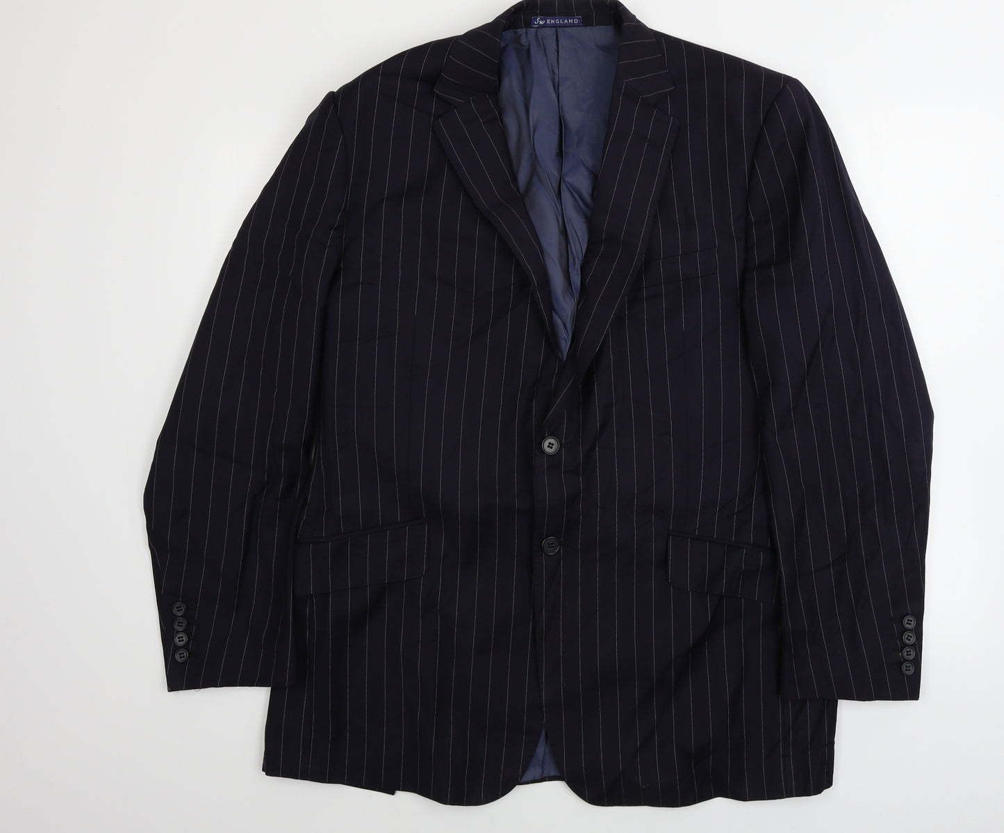 SW England  Mens Blue Striped  Jacket Blazer Size 42