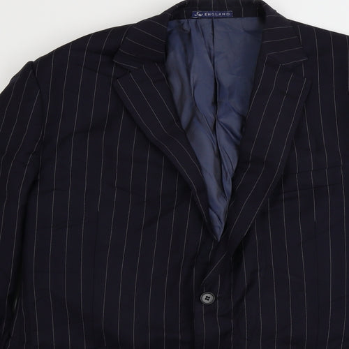 SW England  Mens Blue Striped  Jacket Blazer Size 42