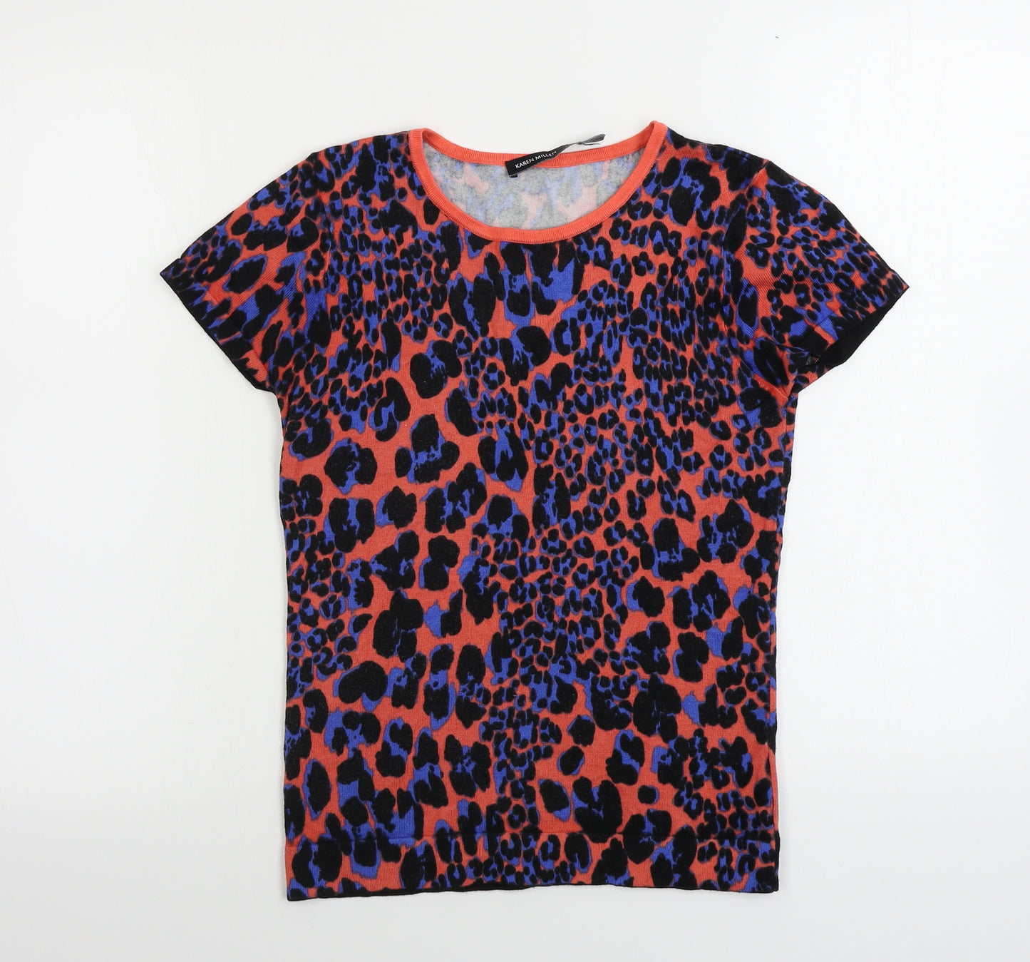 Karen Millen  Womens Pink Animal Print  Pullover Jumper Size M
