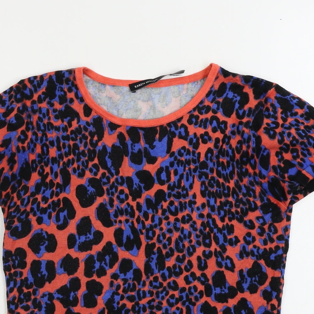 Karen Millen  Womens Pink Animal Print  Pullover Jumper Size M
