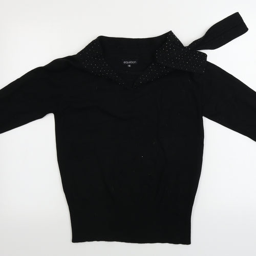Equation  Womens Black   Pullover Jumper Size 16
