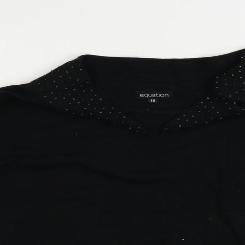Equation  Womens Black   Pullover Jumper Size 16