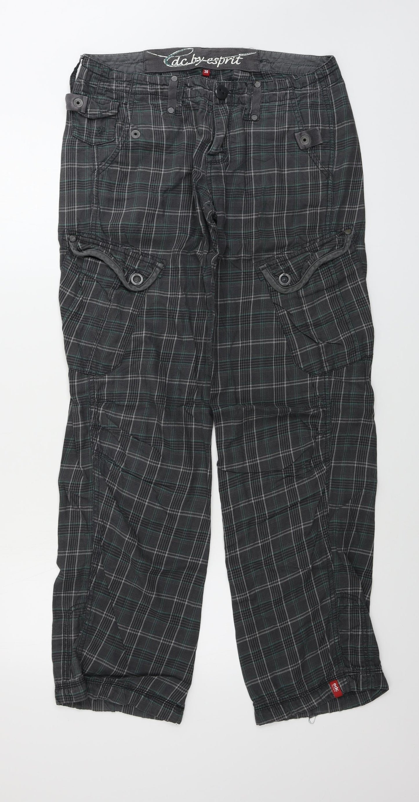Preworn  Womens Green Check  Trousers  Size 38 in L28 in