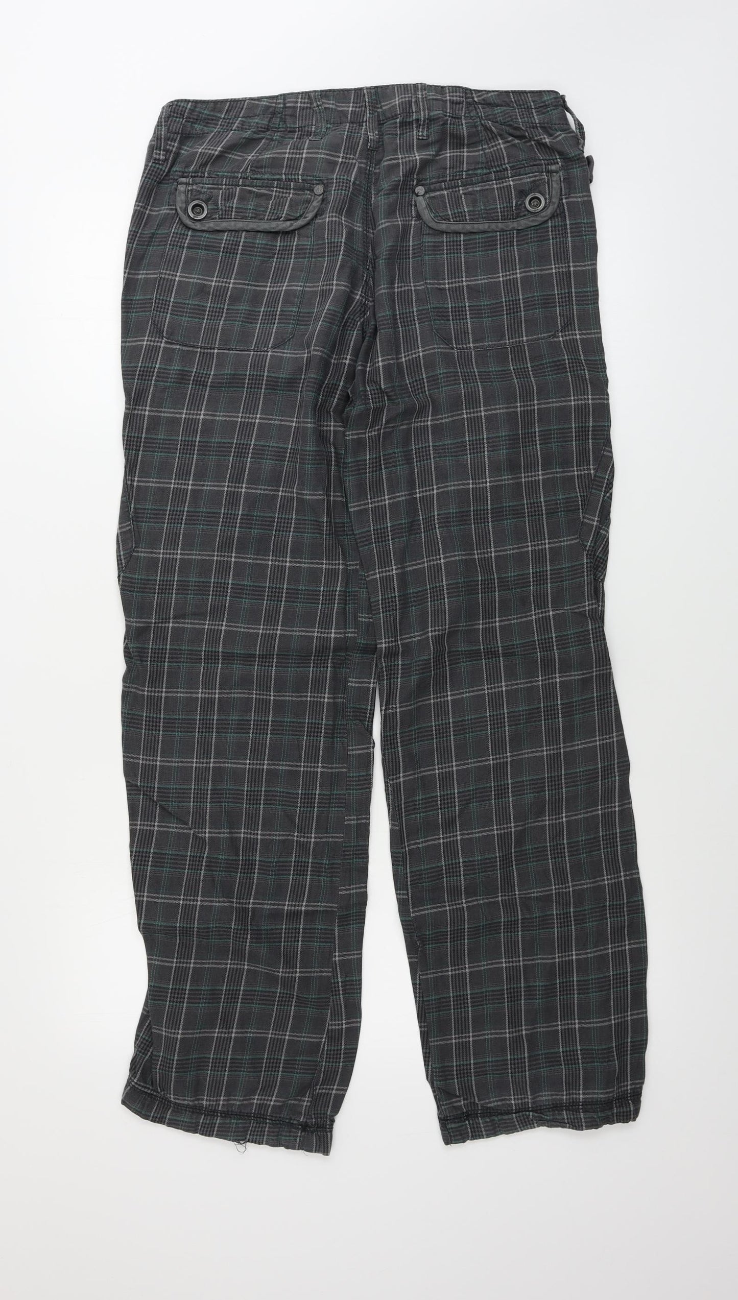 Preworn  Womens Green Check  Trousers  Size 38 in L28 in