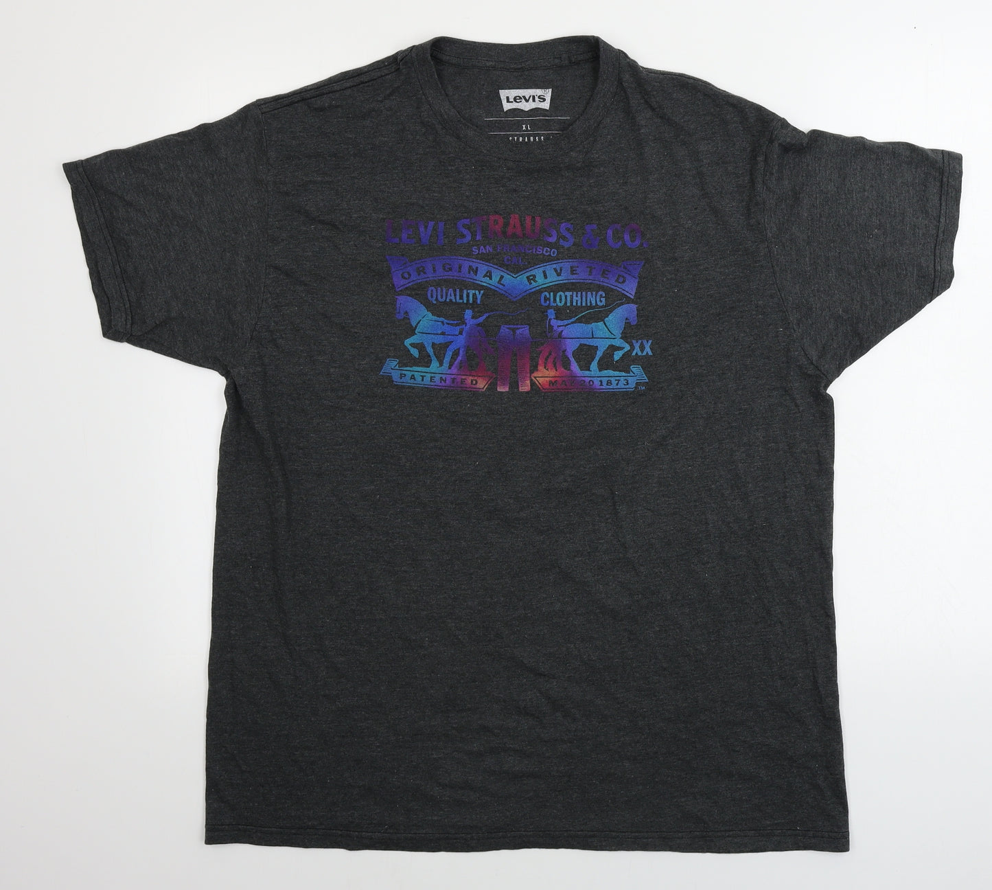 LEVIS     Mens Grey    T-Shirt Size XL