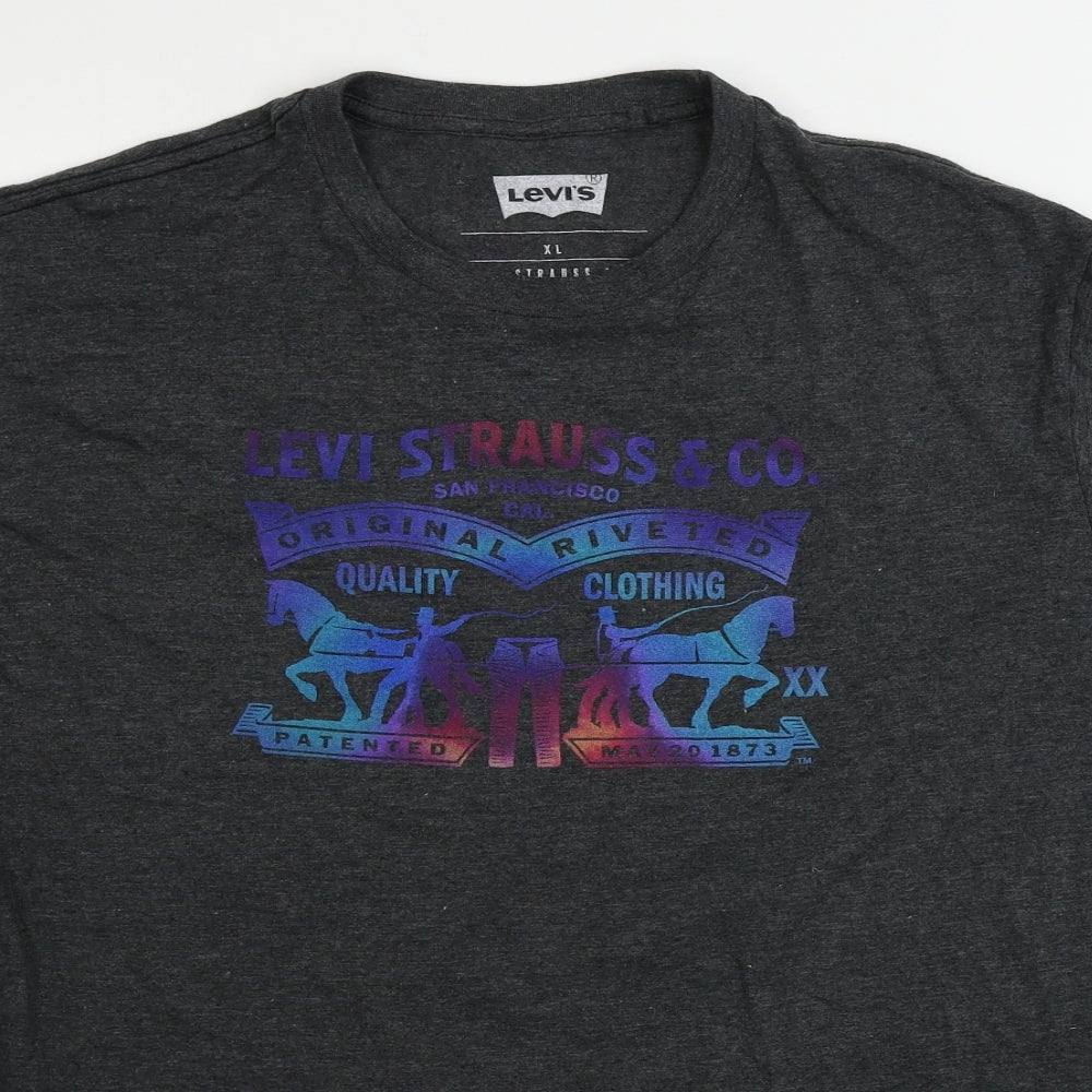 LEVIS     Mens Grey    T-Shirt Size XL