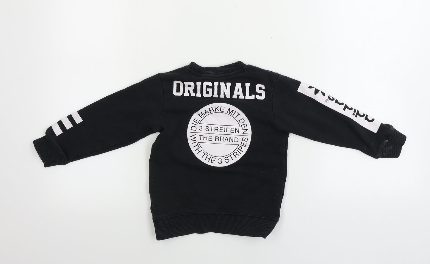adidas  Boys Black   Pullover Jumper Size 2-3 Years