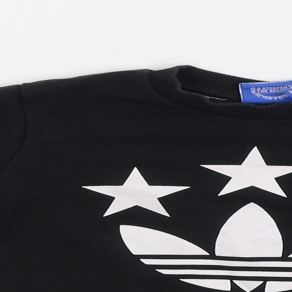 adidas  Boys Black   Pullover Jumper Size 2-3 Years