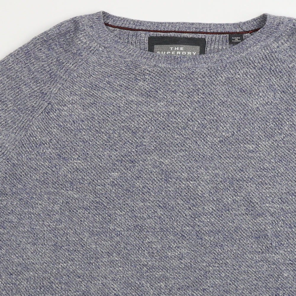 Superdry Mens Blue   Pullover Jumper Size XL