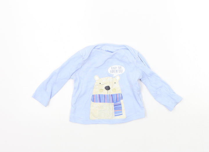 F&F Girls Blue   Basic T-Shirt Size 3-6 Months