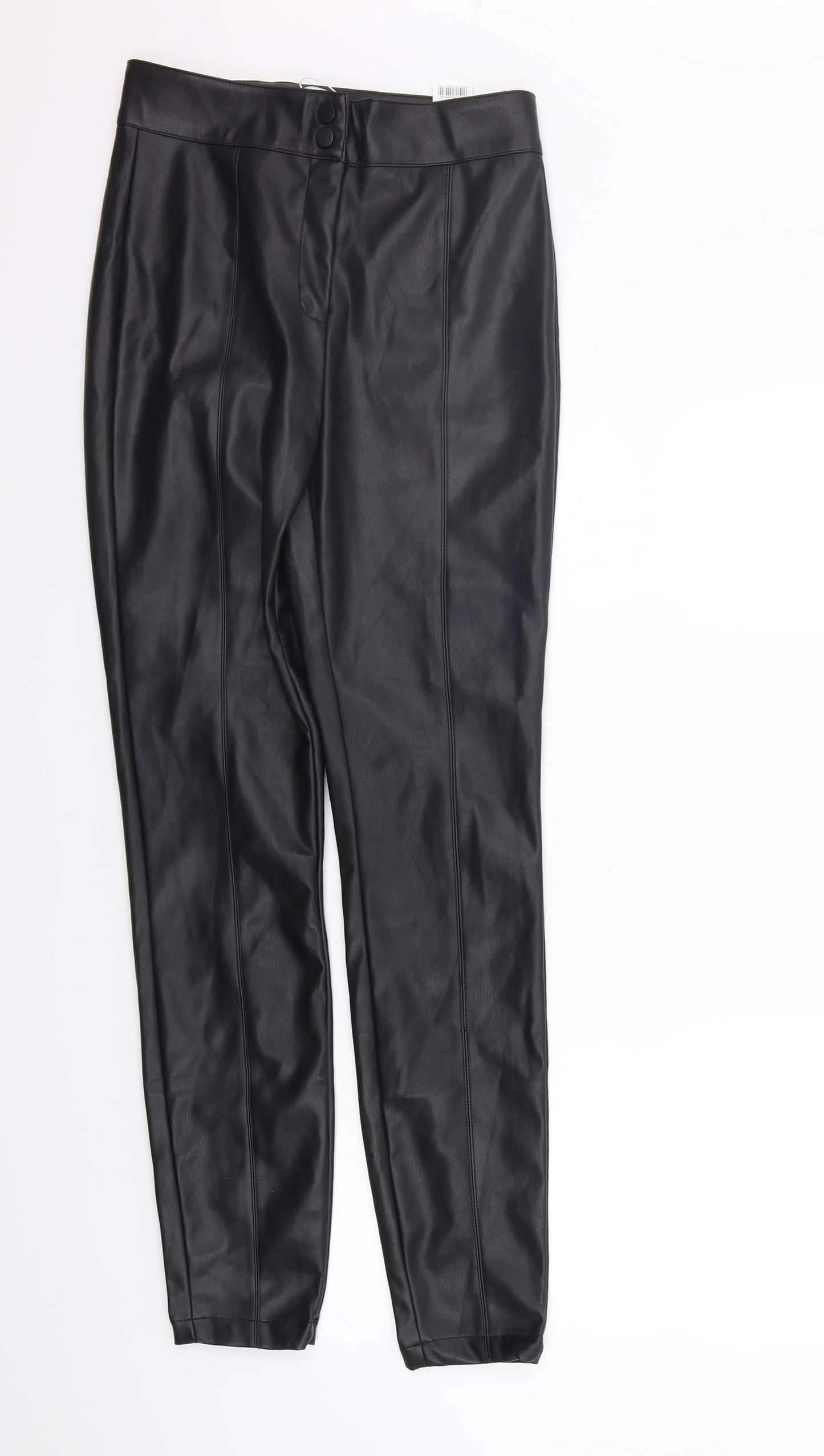 Reversed Womens Black   Jegging Trousers Size 8 L31 in