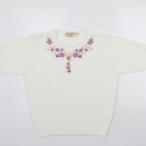 EWM Womens White   Pullover Jumper Size M