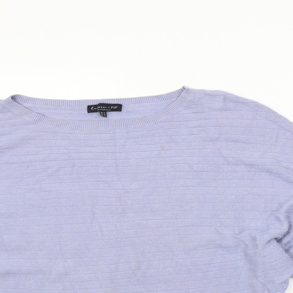 F&F Womens Purple   Pullover Jumper Size 14  - washable mark