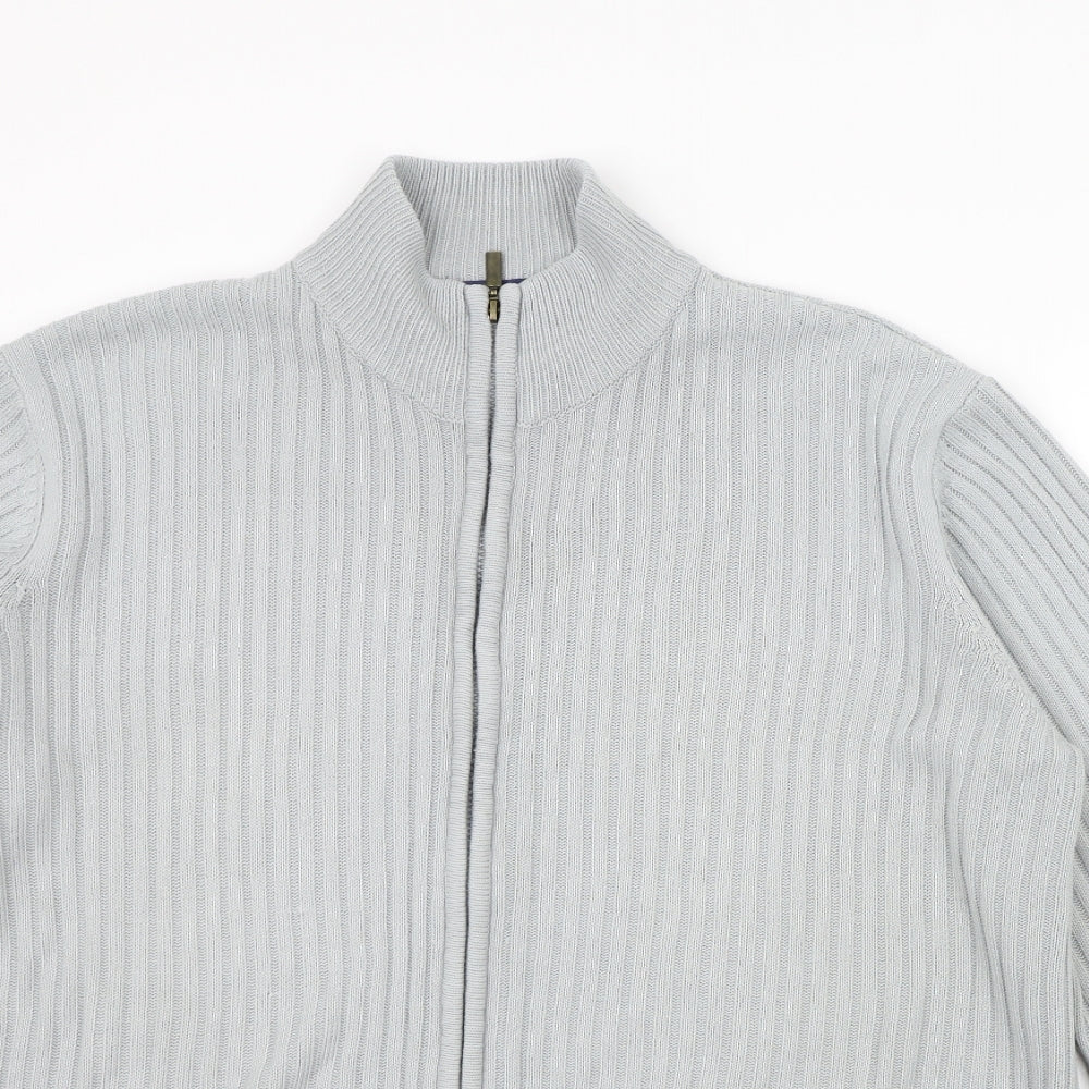 Premier MAN Mens Grey   Full Zip Jumper Size L  - washable mark