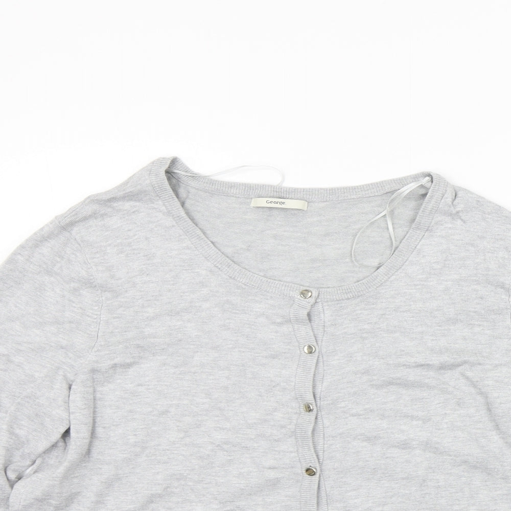 George Womens Grey   Cardigan Jumper Size 14