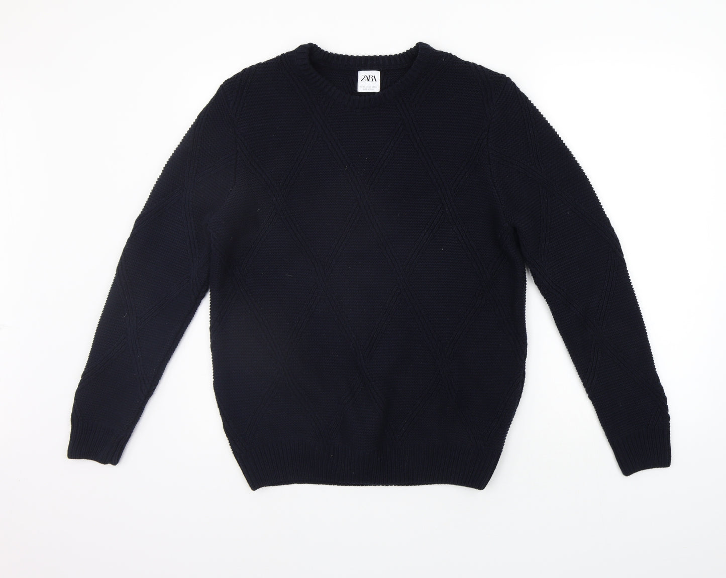 Zara Mens Black   Pullover Jumper Size M