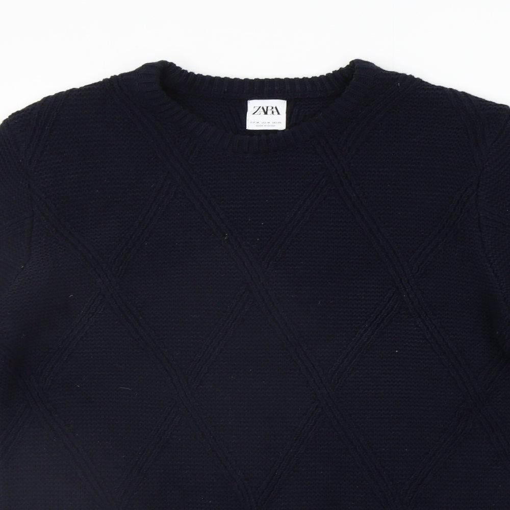 Zara Mens Black   Pullover Jumper Size M