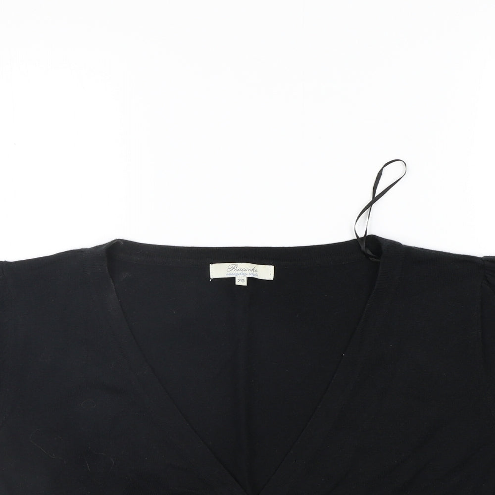 Peacocks Womens Black   Cardigan Jumper Size 20