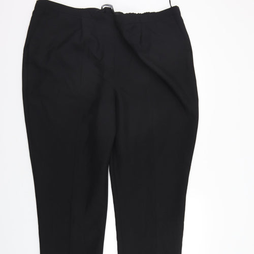 Bonmarché Womens Black   Trousers  Size 24 L25 in - Elastic Waist Band