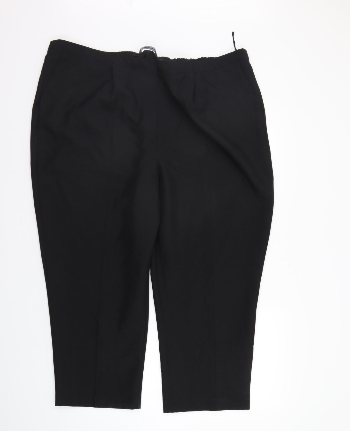 Bonmarché Womens Black   Trousers  Size 24 L25 in - Elastic Waist Band