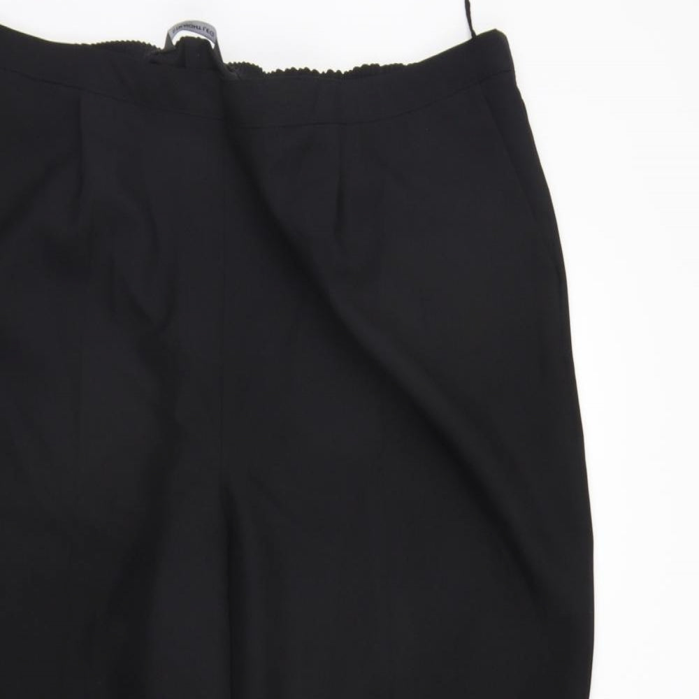 Bonmarché Womens Black   Trousers  Size 24 L25 in - Elastic Waist Band