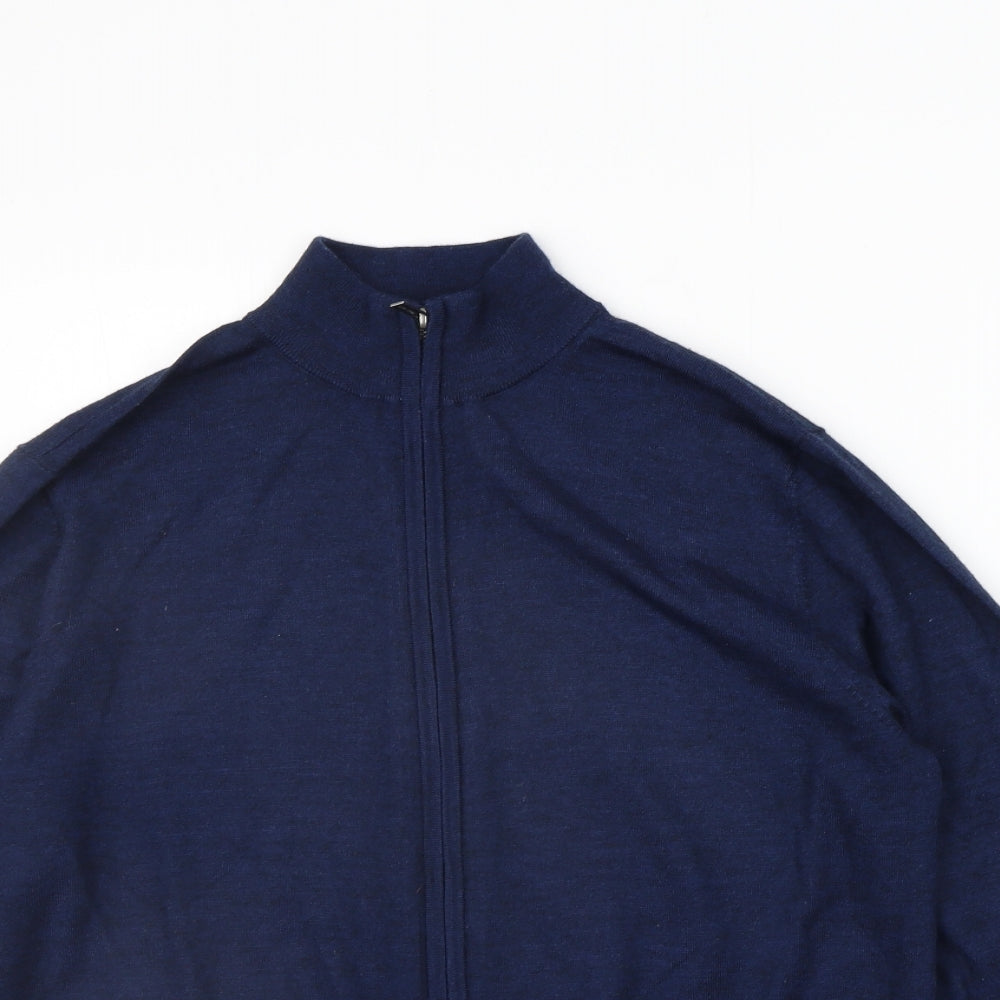 The Savile Row  Mens Blue   Full Zip Jumper Size L