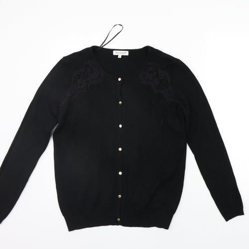 Society 8 Womens Black   Cardigan Jumper Size 12