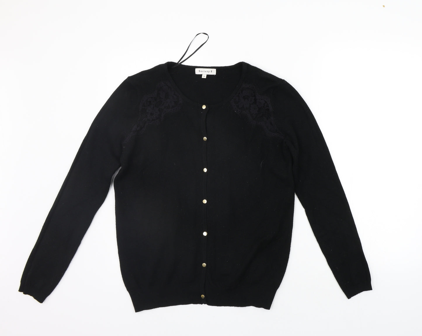 Society 8 Womens Black   Cardigan Jumper Size 12
