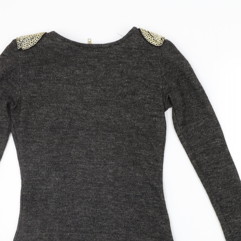 glamarous Womens Grey   Jumper Dress  Size 6