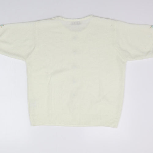 EWM Womens White   Pullover Jumper Size M