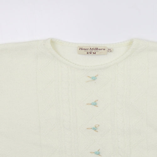 EWM Womens White   Pullover Jumper Size M